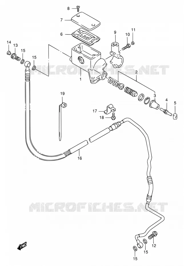 CLUTCH HOOFDREMCILINDER Suzuki MOTO 1400 INTRUDER 2002  VS1400GLPK2(E17,E22,E34)