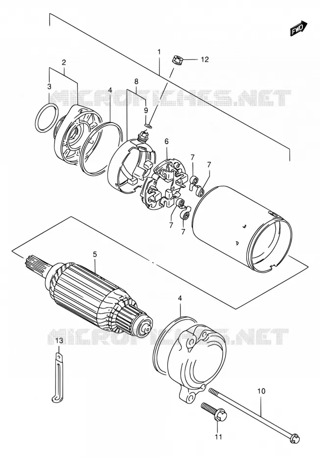 STARTMOTOR Suzuki MOTO 1400 INTRUDER 2002  VS1400GLPK2(E17,E22,E34)