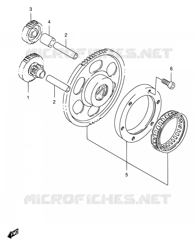 STARTMOTOR CLUTCH Suzuki MOTO 1400 INTRUDER 2003  VS1400GLPK3(E17,E22,E34)