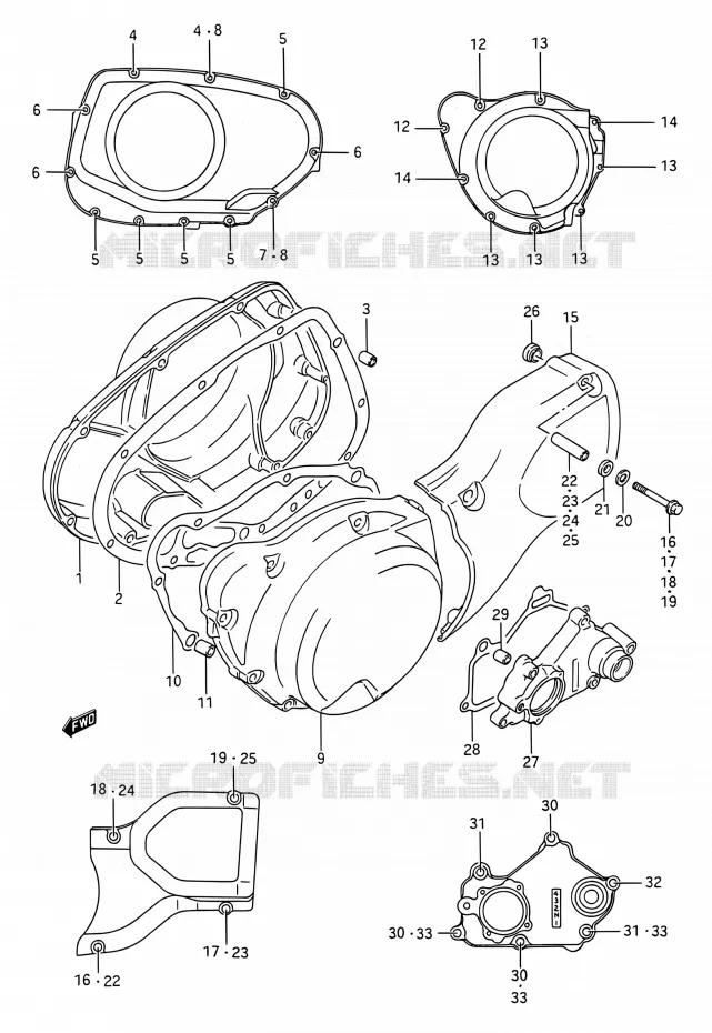 CASING Suzuki MOTO 1400 INTRUDER 1990  VS1400GLP M/VS1400GLF M (E03,E28,E33)