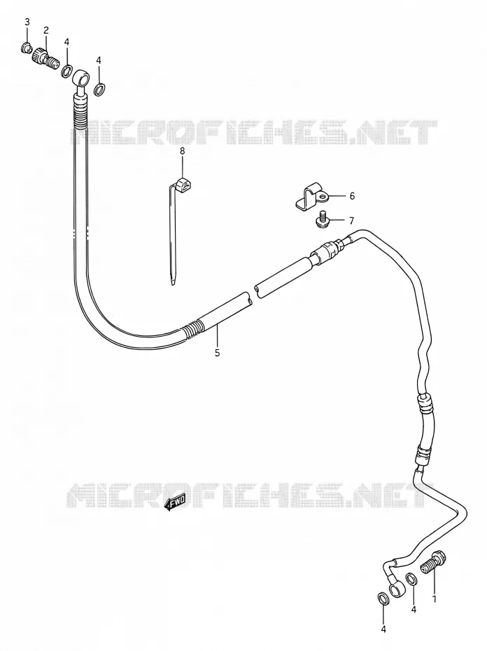 CLUTCH HOSE Suzuki MOTO 1400 INTRUDER 1990  VS1400GLP M/VS1400GLF M (E03,E28,E33)