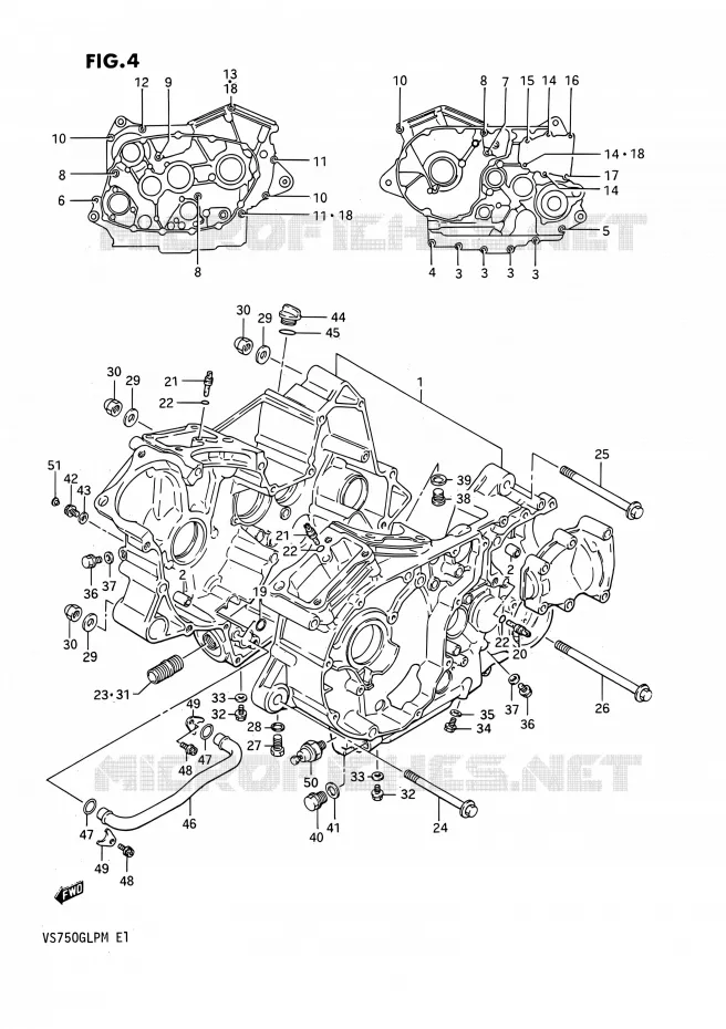 CASING Suzuki MOTO 750 INTRUDER 1985  VS750GLF(E02)