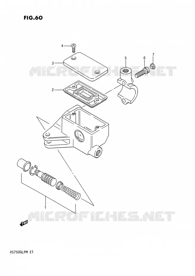 FRONT HOOFDREMCILINDER (VS750GLF/GLPG/GLPH/GLEPH) Suzuki MOTO 750 INTRUDER 1985  VS750GLF(E02)