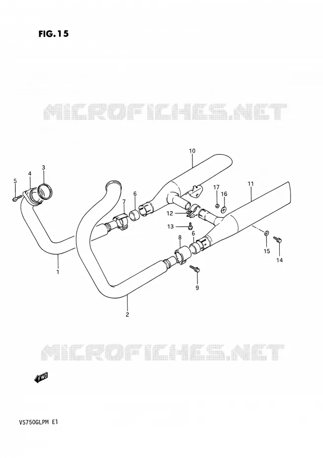 GELUIDDEMPER Suzuki MOTO 750 INTRUDER 1988  VS750GLFJ/VS750GLPJ(E04,E18,E22,E34,E75,E77)