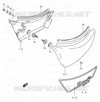 ACHTER KUIP  (MODELE N/P/R) KUIPDEEL/FRAME 800 suzuki-motorfietsen INTRUDER 1992 9676044