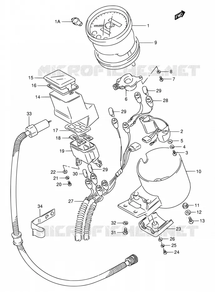 SNELHEIDSMETER (MODELE N/P/R/S) Suzuki MOTO 800 INTRUDER 1992  VS800GL N (E01,E02,E04,E16,E17,E18,E21,E22,E25,E34,E39,E53)
