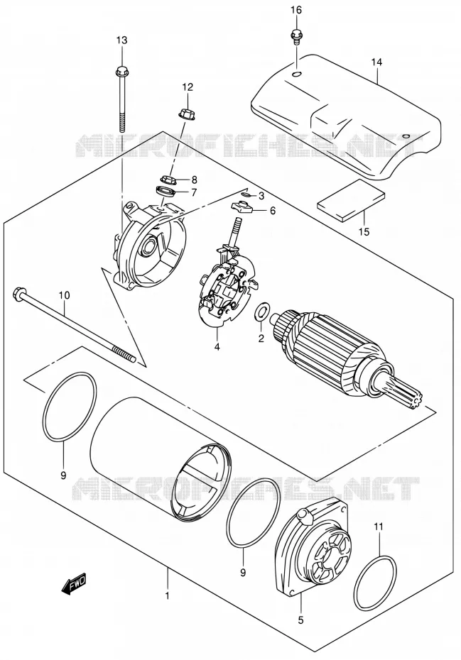 STARTMOTOR Suzuki MOTO 800 INTRUDER 2001  VS800GLK1(E22)