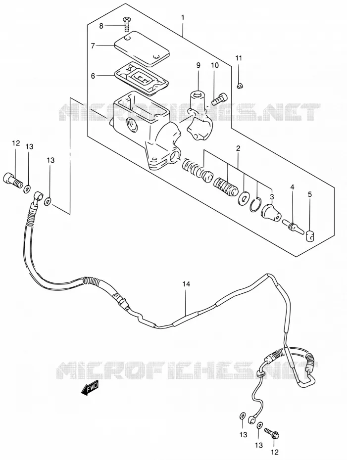 CLUTCH HOOFDREMCILINDER Suzuki MOTO 800 INTRUDER 2002  VS800GL K2 (E03,E28,E33)
