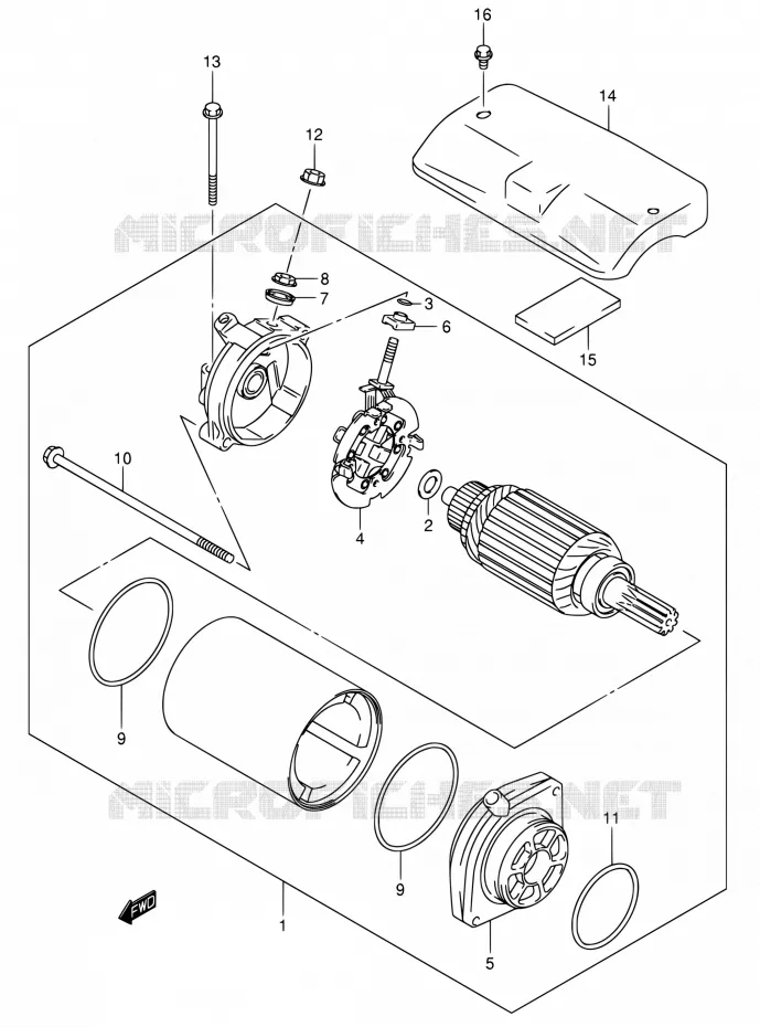 STARTMOTOR Suzuki MOTO 800 INTRUDER 2003  VS800GL K3 (E03,E28,E33)