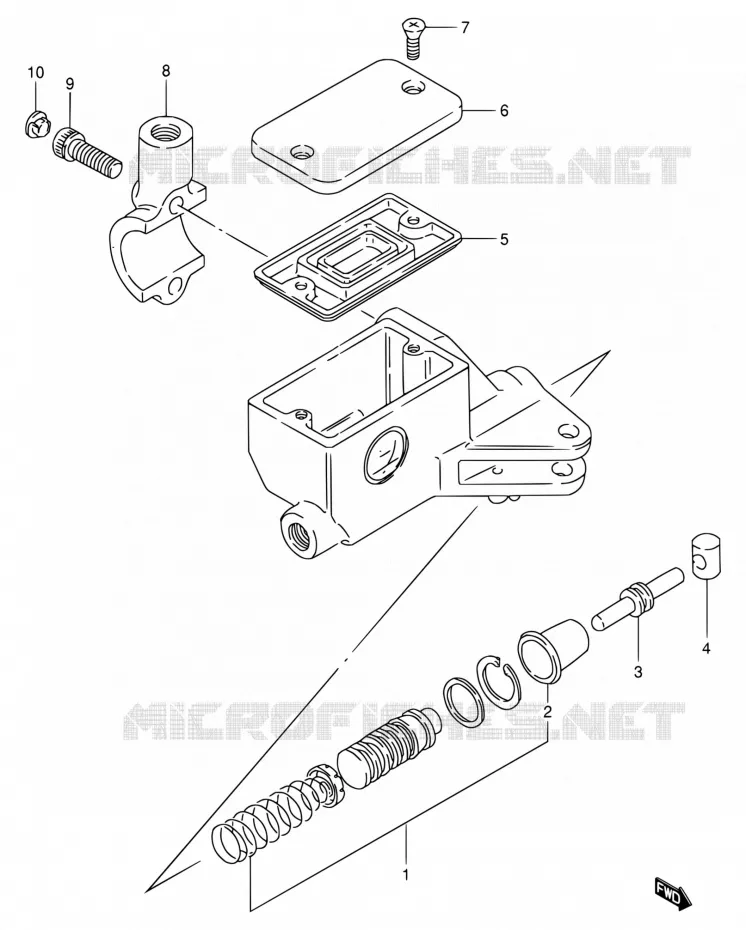 CLUTCH HOOFDREMCILINDER Suzuki MOTO 800 INTRUDER 1994  VS800GL R (E03,E28,E33)