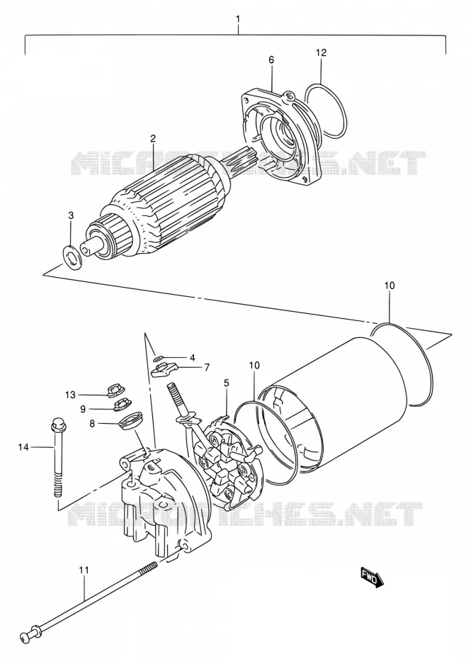 STARTMOTOR Suzuki MOTO 800 INTRUDER 1995  VS800GL S (E03,E28,E33)