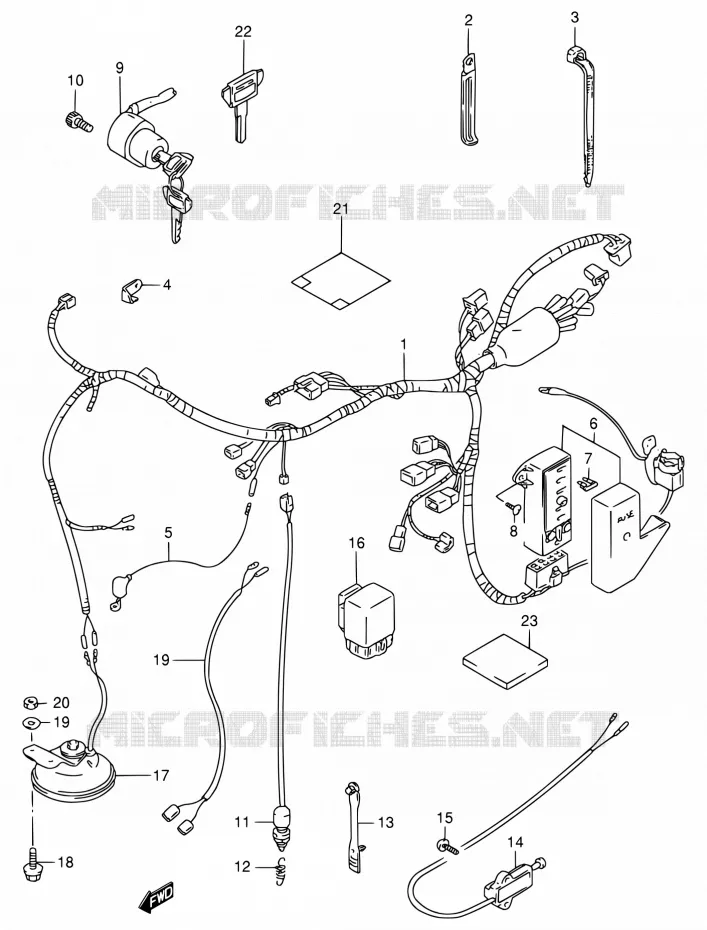 BEDRADING (MODELE T/V) Suzuki MOTO 800 INTRUDER 1996  VS800GL T (E03,E28,E33)