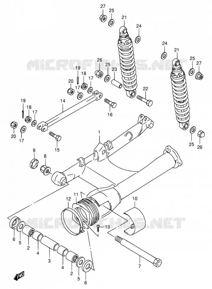 SWINGARM (E01) Suzuki MOTO 800 VX 1993  VX800 P/VX800U P