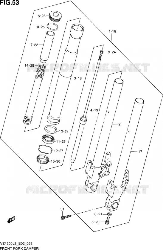 VOORVORK Suzuki MOTO 1500 BOULEVARD 2013  VZ1500 L3 (E02)