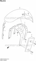 FRONT FENDER (MODELE K1/K2/K3) voor Suzuki MARAUDER 800 1997