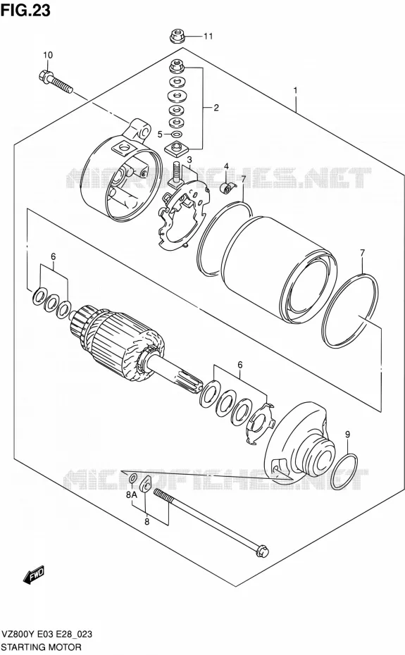 STARTMOTOR Suzuki MOTO 800 MARAUDER 1998  VZ800W(E03,E28,E33)