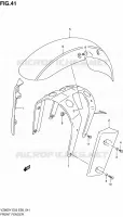 FRONT FENDER (MODELE V) voor Suzuki MARAUDER 800 2000