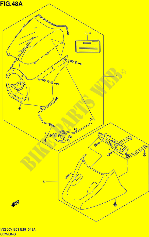 FRONT KUIP (OPTIONNEL, MODELE X/Y) voor Suzuki MARAUDER 800 2000