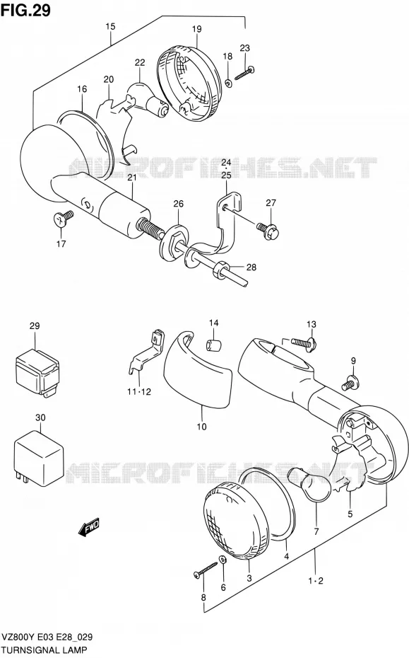 INDICATOREN Suzuki MOTO 800 MARAUDER 2000  VZ800Y(E03,E28,E33)