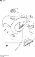 BENZINETANK (MODEL Y %F.NO.103782) voor Suzuki MARAUDER 800 2002
