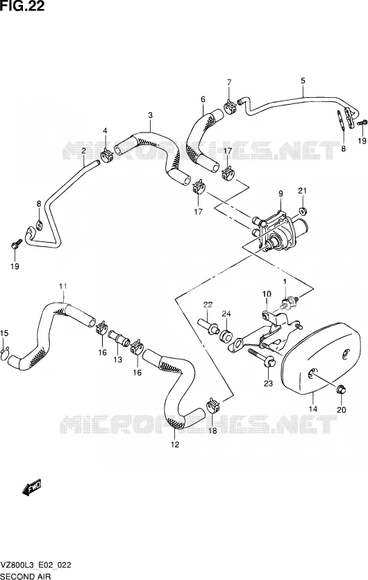 FUEL EVAP SYSTEM Suzuki MOTO 800 MARAUDER 2013  VZ800 L3 (E02)