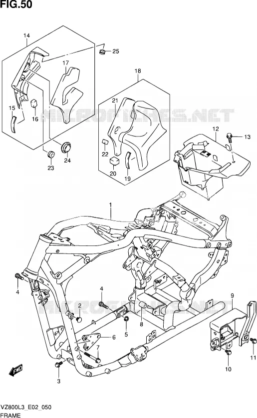 FRAME Suzuki MOTO 800 INTRUDER 2013  VZ800 L3 (E19)