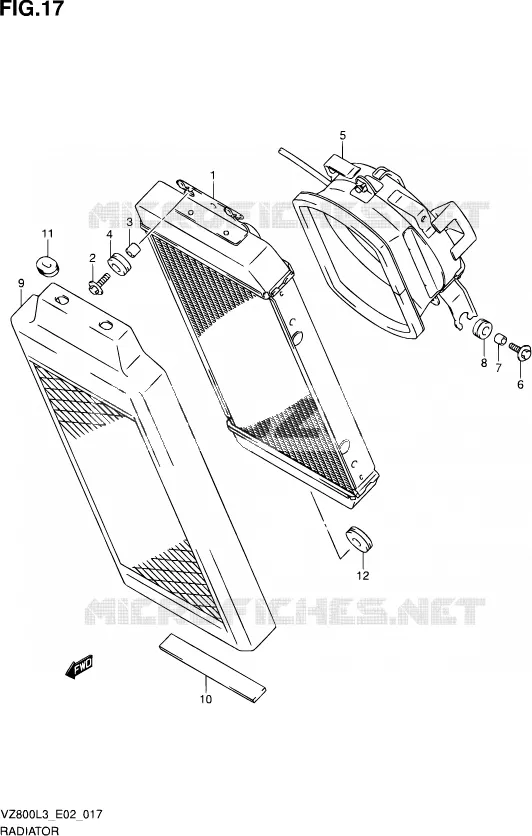 RADIATOR Suzuki MOTO 800 INTRUDER 2015  VZ800 L3 (E19)