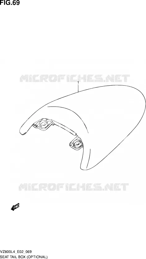 SEAT COWL (OPTIONAL) Suzuki MOTO 800 MARAUDER 2014  VZ800 L4 (E02)