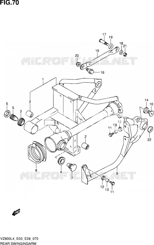 SWINGARM Suzuki MOTO 800 MARAUDER 2014  VZ800 L4 (E03,E28,E33)