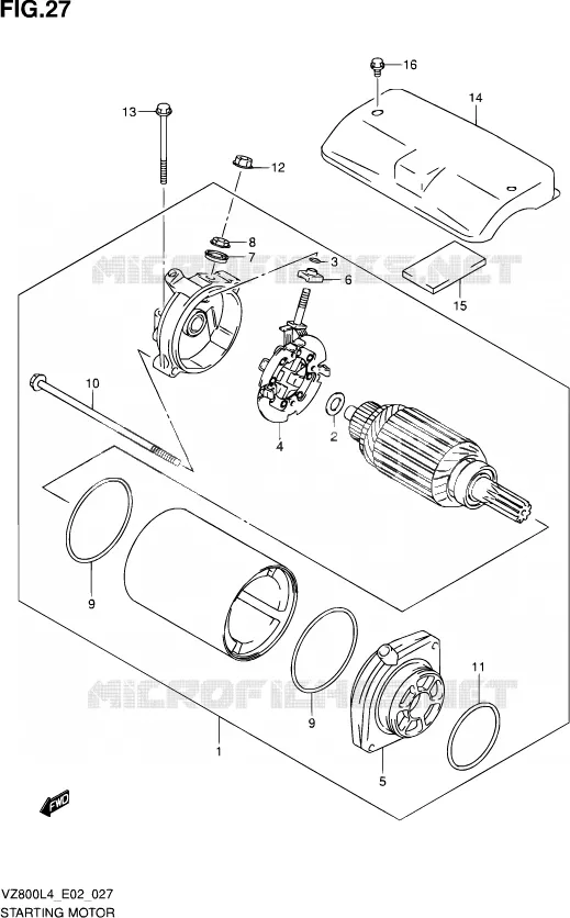 STARTMOTOR Suzuki MOTO 800 INTRUDER 2015  VZ800 L4 (E19)