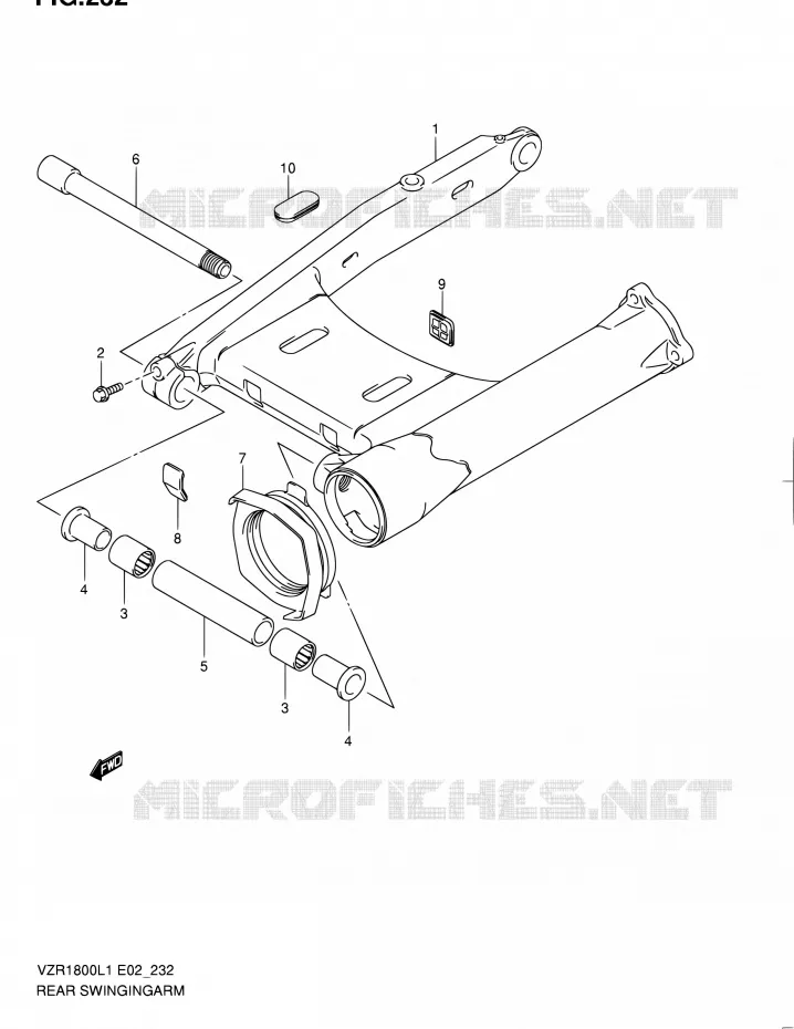 SWINGARM Suzuki MOTO 1800 INTRUDER 2011  VZR1800L1(E19)