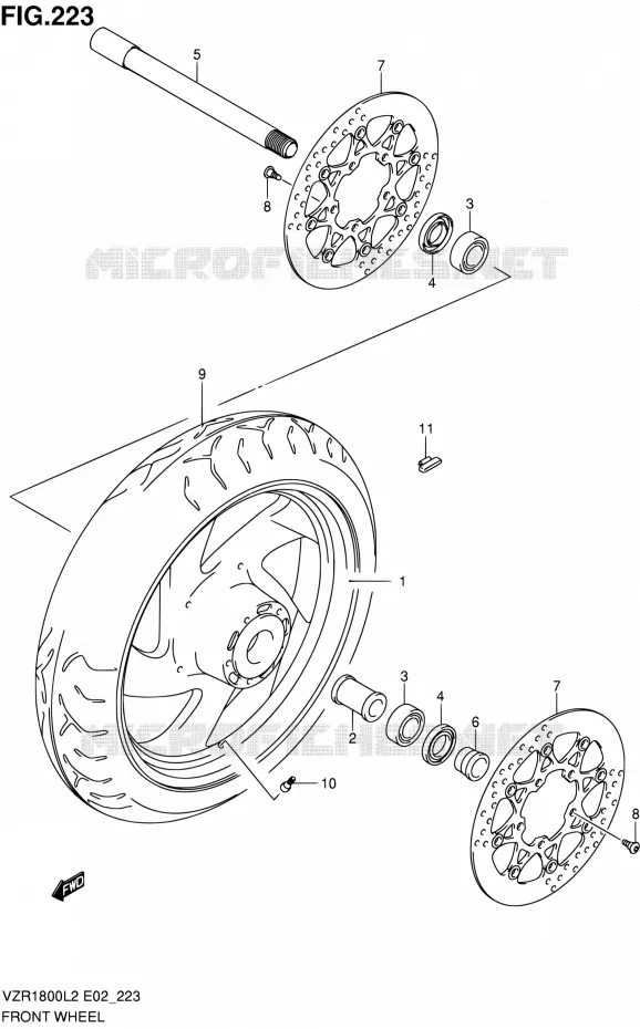 VOORWIEL (VZR1800L2 E19) Suzuki MOTO 1800 INTRUDER 2012  VZR1800L2(E19)