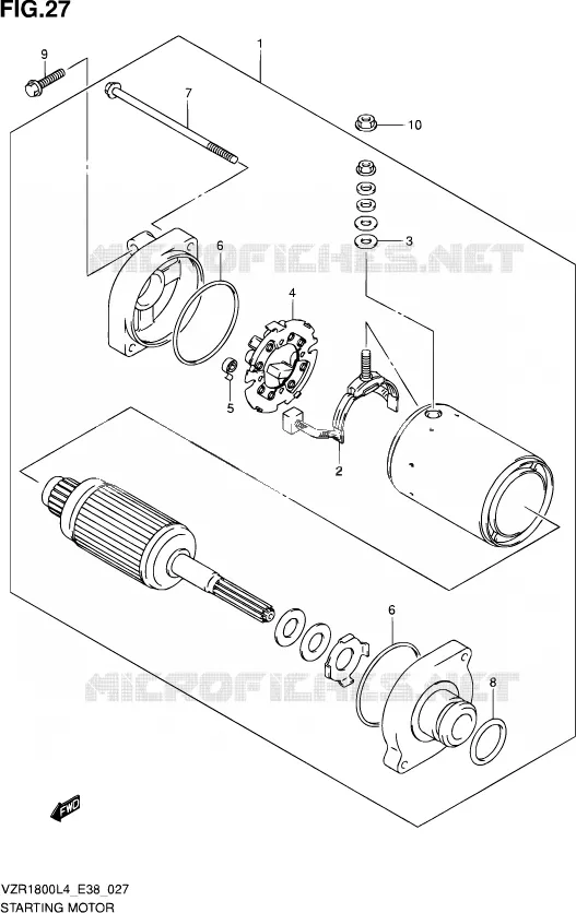 STARTMOTOR Suzuki MOTO 1800 INTRUDER 2014  VZR1800 L4 (E38)