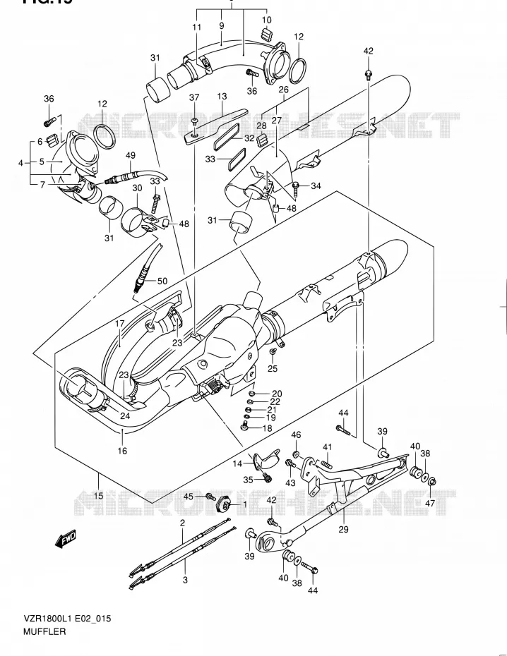GELUIDDEMPER Suzuki MOTO 1800 INTRUDER 2012  VZR1800UFL1(E19)
