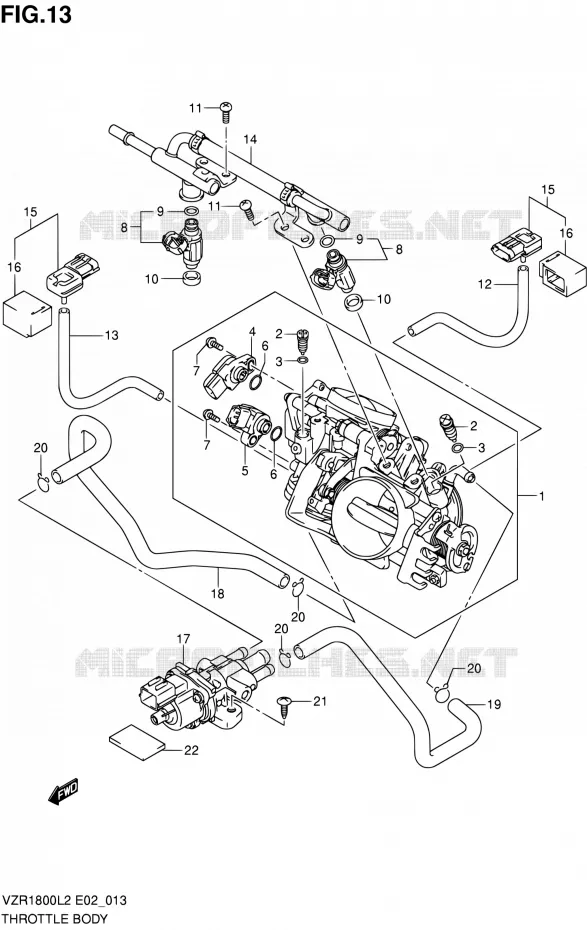 GASKLEPHUIS Suzuki MOTO 1800 INTRUDER 2012  VZR1800ZL2(E19)