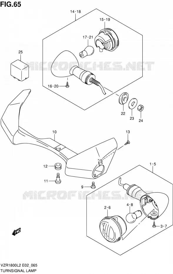 INDICATOREN (VZR1800ZL2 E02) Suzuki MOTO 1800 INTRUDER 2012  VZR1800ZL2(E19)