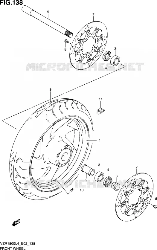 VOORWIEL (VZR1800ZL4 E02) Suzuki MOTO 1800 INTRUDER 2014  VZR1800Z L4 (E02)