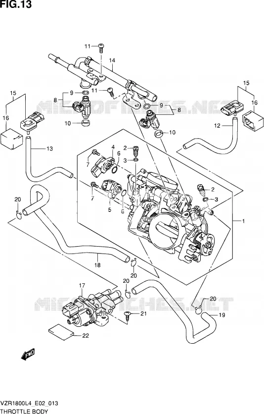 GASKLEPHUIS Suzuki MOTO 1800 INTRUDER 2014  VZR1800Z L4 (E19)