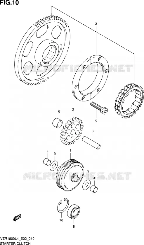 STARTMOTOR CLUTCH Suzuki MOTO 1800 INTRUDER 2014  VZR1800Z L4 (E19)