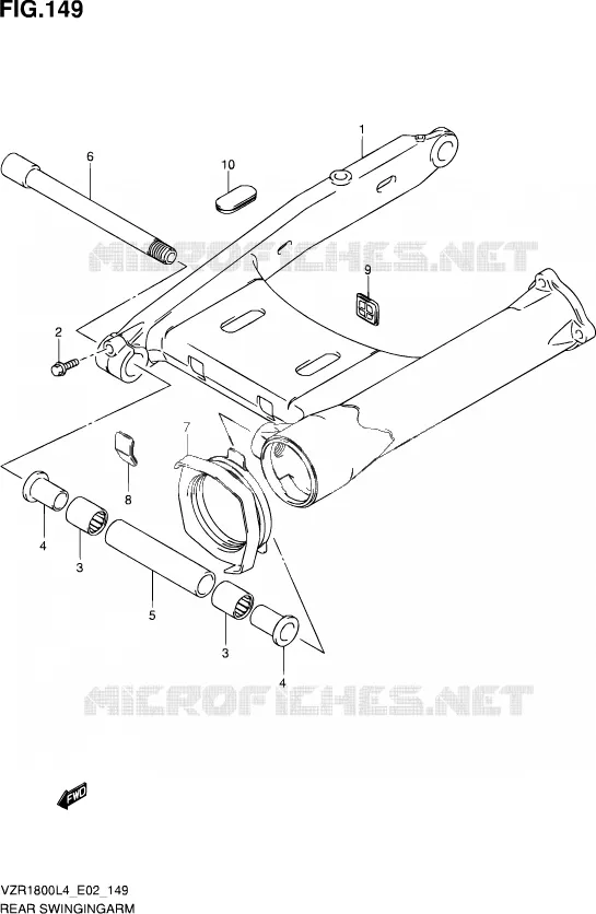 SWINGARM Suzuki MOTO 1800 INTRUDER 2014  VZR1800Z L4 (E19)
