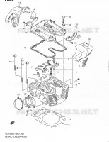 ACHTER CILINDERKOP voor Suzuki INTRUDER 1800 2012